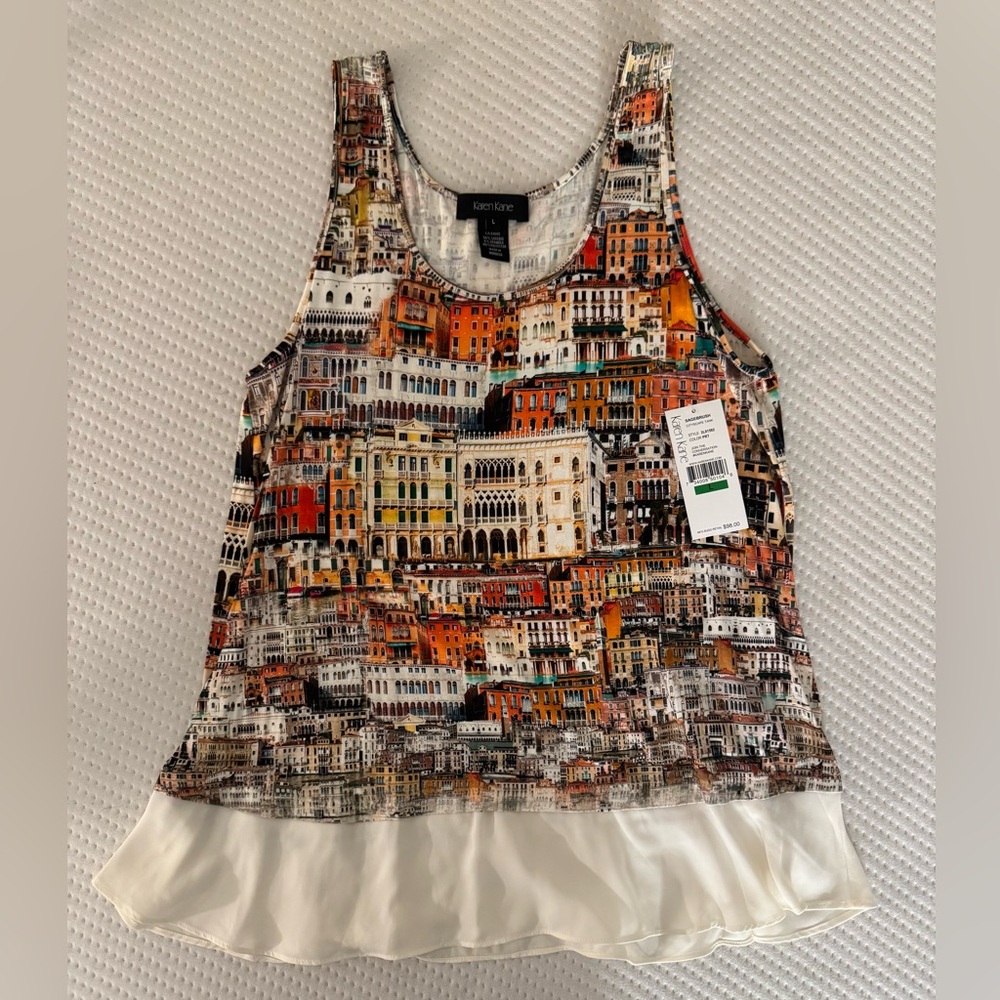 NWT Karen Kane Cityscape Tank Top